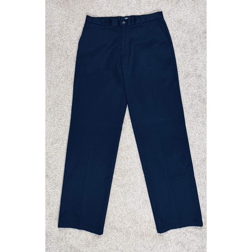 Dockers Signature Khaki D3 Classic Fit Mens 32X32 Navy Blue Dress Pants
